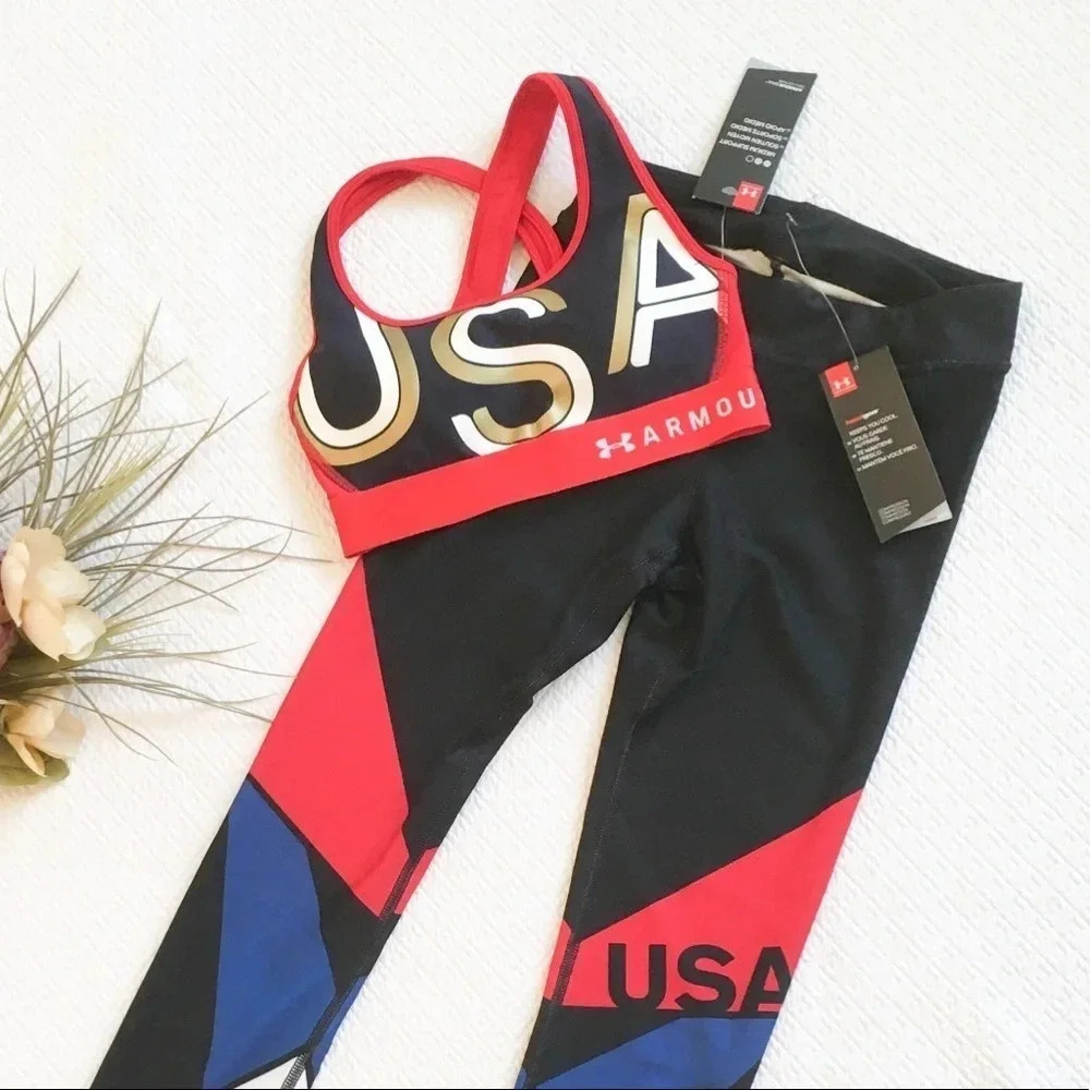 NWT Under Armour USA Sports Bra